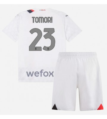 AC Milan Fikayo Tomori #23 Udebanesæt Børn 2023-24 Kort ærmer (+ korte bukser)
